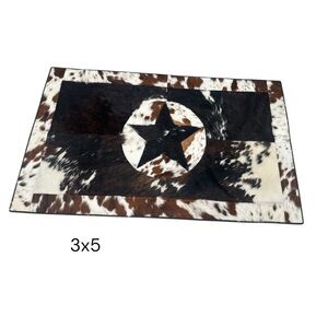 Cowhide Rug with Star Design